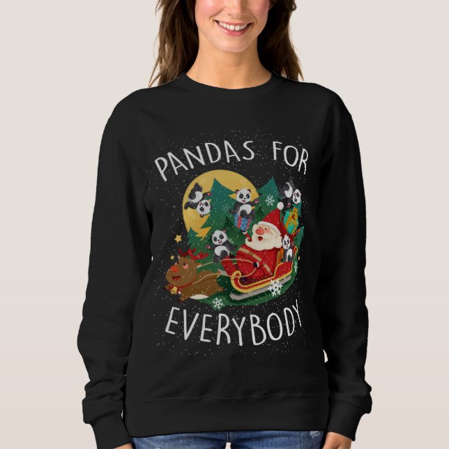 Sudadera Pandas para todos los Navidades Cute Panda (Anverso)