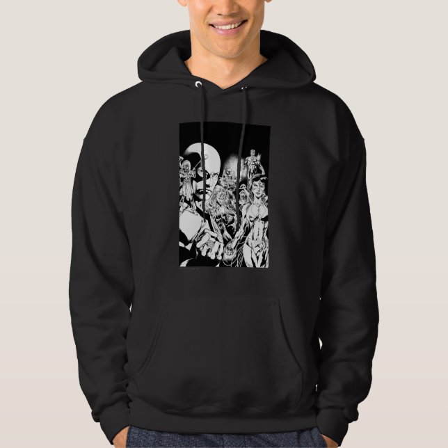 Sudadera Panel de comic nocturno más negro 2 (Anverso)