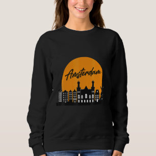 Sudadera Panorama de Ámsterdam Recuerdo Holandés Touri País
