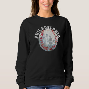 Sudadera Panorama urbano de Filadelfia Béisbol Horizonte de