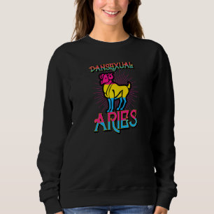 Sudadera Pansexual Aries Zodiac Rótulo Cumpleaños Horoscope