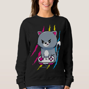 Sudadera Pansexual Gaymer Geek Orgullo Lgbt Video Game Cat