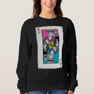 Sudadera Pansexual Rey de Corazones Lgbt Q Pan Pride Pareja