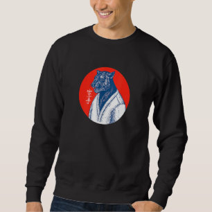 Sudadera Pantera Negra Karate Gráfico estético de arte japo