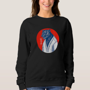 Sudadera Pantera Negra Karate Gráfico estético de arte japo