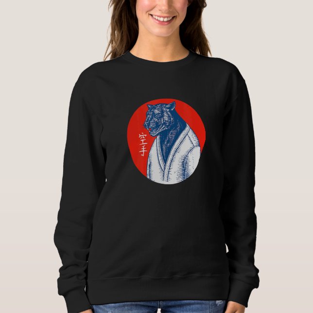 Sudadera Pantera Negra Karate Gráfico estético de arte japo (Anverso)