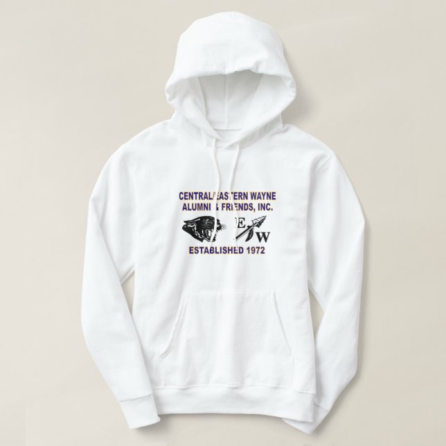 Sudadera Panther y EW White Hooooed Sweatshirt (Diseño del anverso)