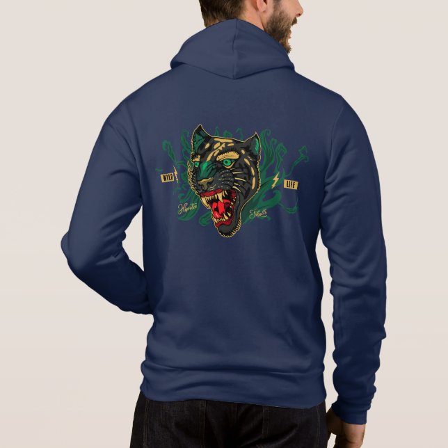 Sudadera Panthere stay wild tattoo old school panther (Reverso)