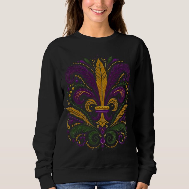 Sudadera Pañuelos de lis amarillo, violeta verde (Anverso)