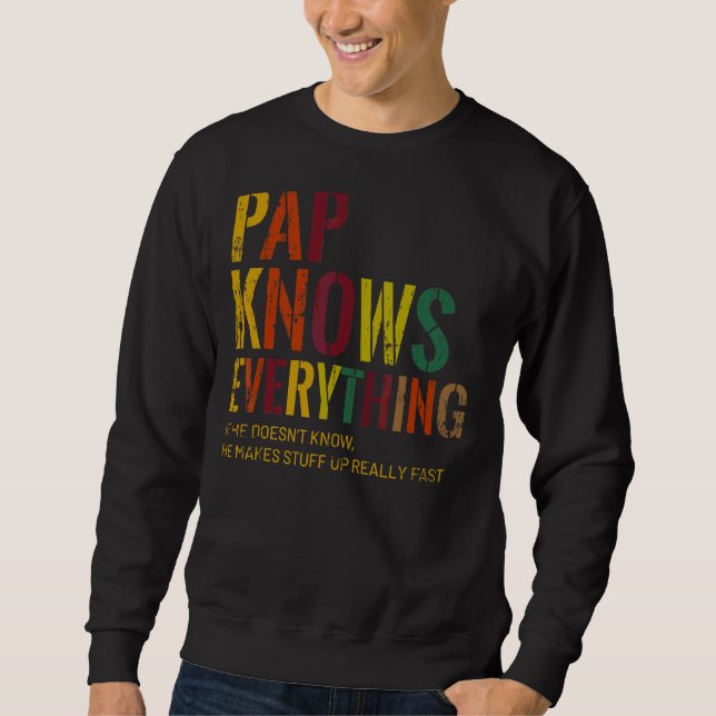 Sudadera Pap conoce todo el día del abuelo (Anverso)