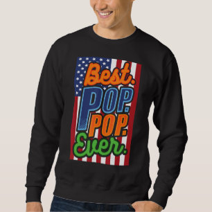Sudadera Papá abuelo padre abuelo de la bandera pop estadou