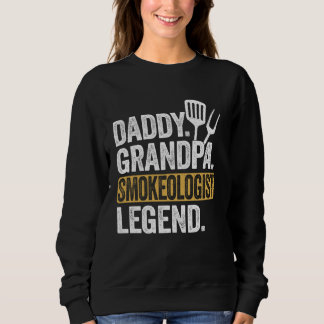 Sudadera Papá Abuelo Smokeólogo Legend Funny Retro Grilli