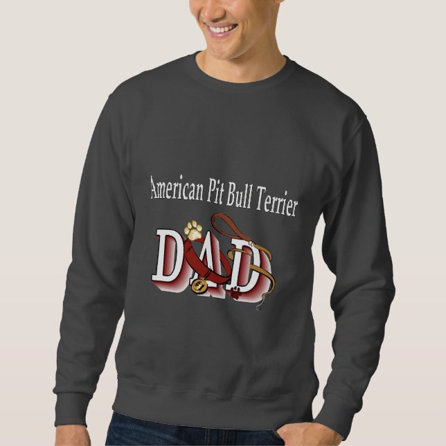 Sudadera Papa americano de Pit Bull Terrier (Anverso)