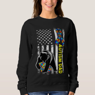 Sudadera Papá Autism Awareness American Flag Regalo Para Ho