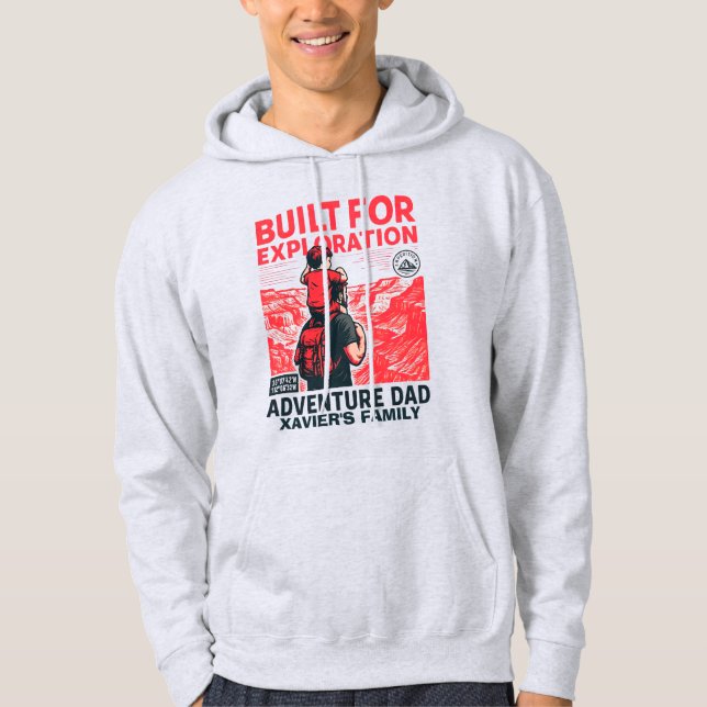 Sudadera Papá Aventurero – CONSTRUIDO PARA LA EXPLORACIÓN (Anverso)