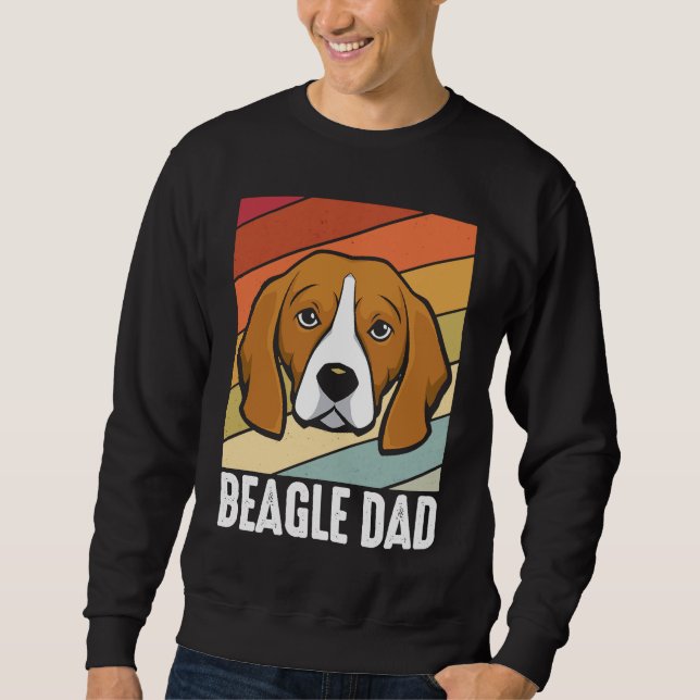 Sudadera Papa beagle perro papá papá amo paseando (Anverso)