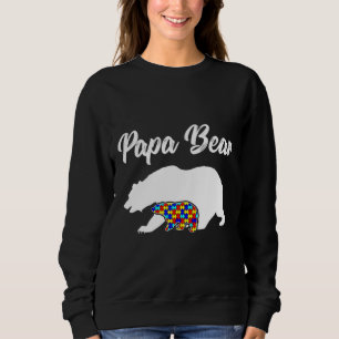 Sudadera Papa Bear Autism Awareness Dad
