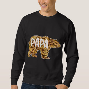 Sudadera Papa Bear Cheetah Leopard Print Gift Dad Gi
