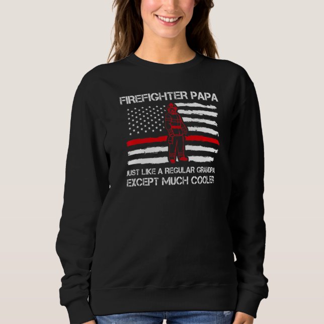 Sudadera Papá bombero como abuelo normal (Anverso)