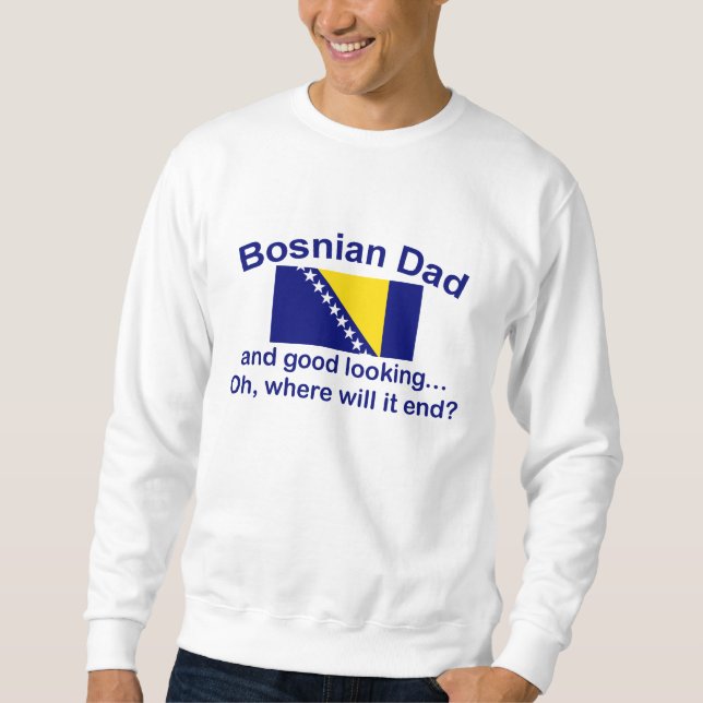Sudadera Papá bosnio apuesto (Anverso)