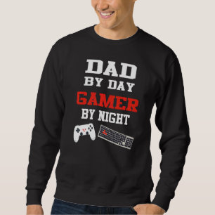 Sudadera Papa By Day Gamer By Night Gaming Fathers Day Idea