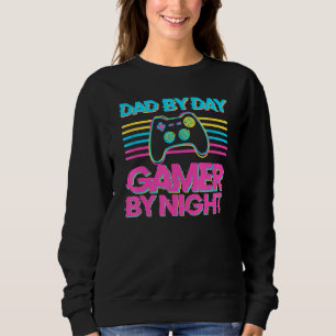 Sudadera Papa By Day Gamer Por Noche Videojuegos Gamer Dad