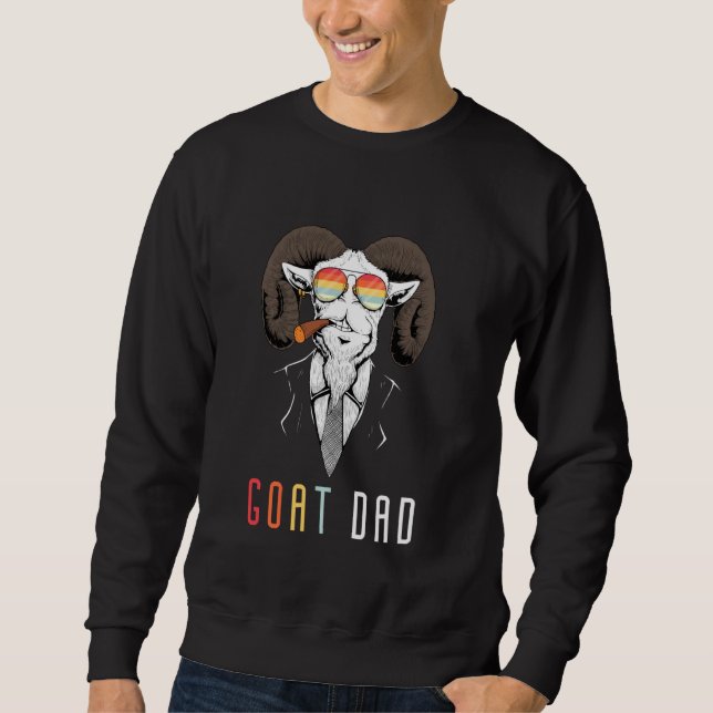 Sudadera Papá cabra, el día del padre, el papá más grande d (Anverso)