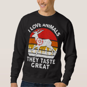Sudadera Papá Cazando-Camisas Ama A Los Animales Que Son Mu