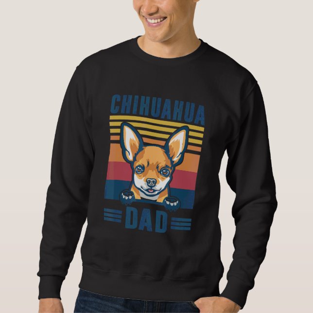 Sudadera Papá Chihuahua padre Retro Chihuahua (Anverso)