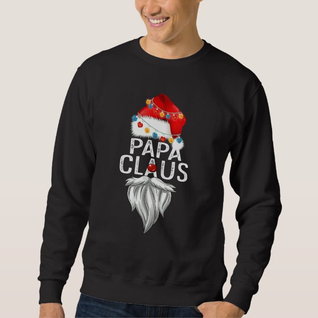 Sudadera Papa Claus  Christmas Family Matching Pajamas Papa (Anverso)