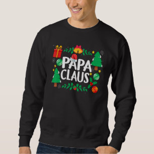 Sudadera Papa Claus Ornamentos de Árbol de Navidad coincide