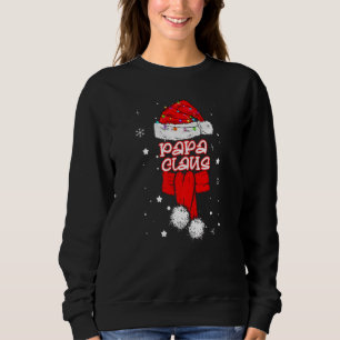 Sudadera Papa Claus Santa Gorro Bufanda Luces Navideñas Par