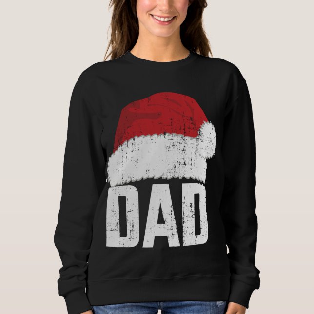 Sudadera Papá con el gorra de santa claus haciendo pareja c (Anverso)