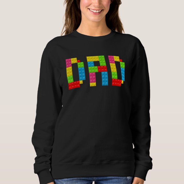 Sudadera Papá Constructor de Ladrillos Bloques Maestro Cons (Anverso)
