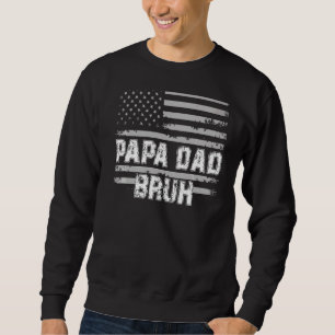 Sudadera Papa Dad Bruh Día del Padre 4 de Julio Vin Bandera