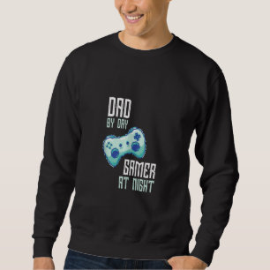 Sudadera Papá Day Gamer Noche Gaming Geek Padre Retro Compu