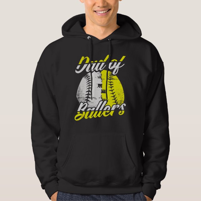 Sudadera Papá De Ballers Orgulloso Deporte Papi Ball Niños  (Anverso)