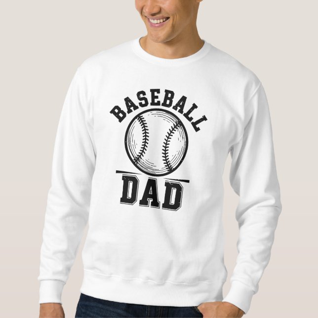 Sudadera Papá de béisbol, día de partido (Anverso)