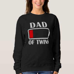 Sudadera Papá De Dos Gemelos Con Batería Bajas Días De Padr