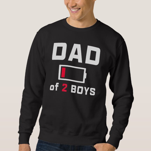 Sudadera Papá De Dos Niños Para Los Hombres Padre Papi (Anverso)