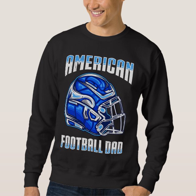 Sudadera Papá de fútbol americano Quaterback Kicker para ho (Anverso)
