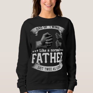 Sudadera Papá de gemelos como el día normal del padre