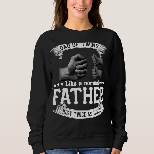 Sudadera Papá de gemelos como el día normal del padre (Anverso)