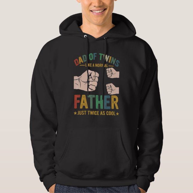 Sudadera Papá De Gemelos Como Un Padre Normal Tan Solo Dos  (Anverso)