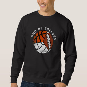 Sudadera Papá de hombres que juegan Volleyball Baloncesto F