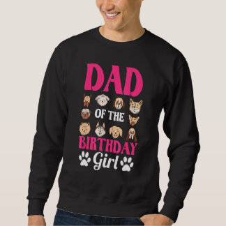 Sudadera Papá De La Chica De Cumpleaños Perro Paw Fiesta Ce