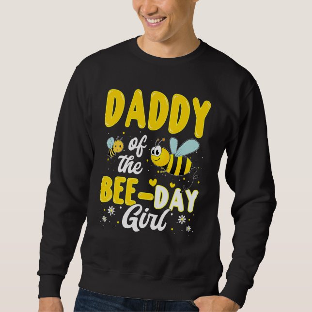 Sudadera Papá De La Chica Del Día De La Abeja Hive Fiesta P (Anverso)