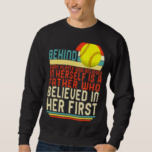 Sudadera Papá De La Hija Del Jugador De Softball En La Que