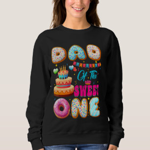 Sudadera Papá De Los Dulces Un Donut Tema Primer Cumpleaños