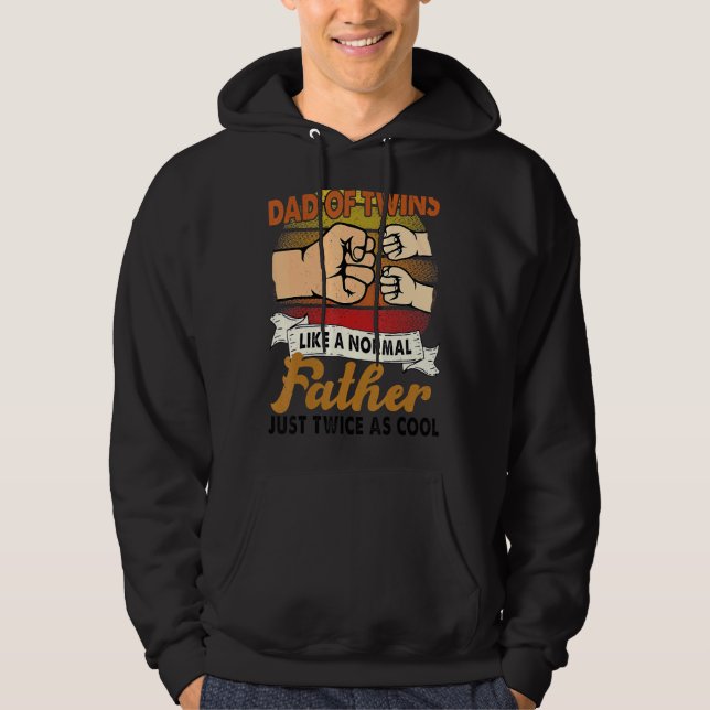 Sudadera Papá De Los Gemelos 2022 Padre Dos Veces Como Geme (Anverso)